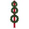 Northlight Pre-Lit Battery Operated Wreath Trio Christmas Decoration - 6.5' - Clear LED Lights